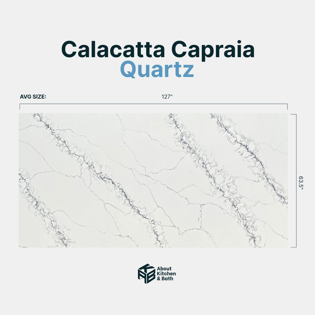 Calacatta Capraia Quartz Countertop Jumbo Size: 127” x 63.5” - Image 2