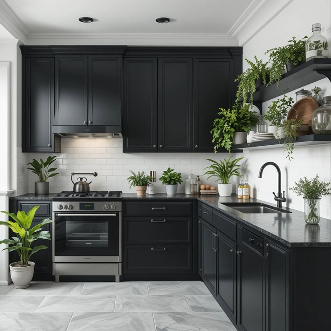 Shaker Black Cabinets - Image 3