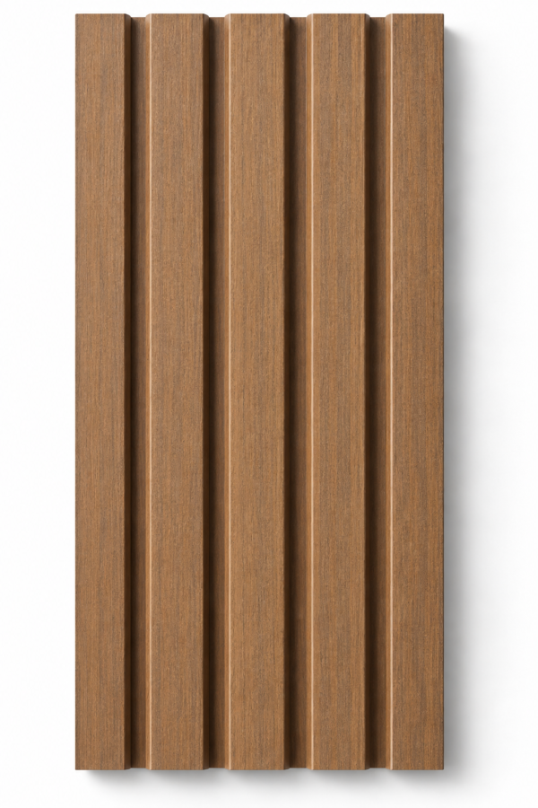 P10-1 WARM WALNUT WPC FLUTED WALL PANEL