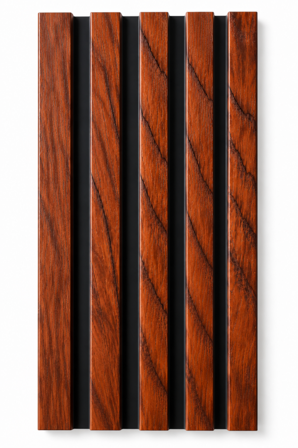 2071 MAHOGANY & BLACK WPC FLUTED WALL PANEL